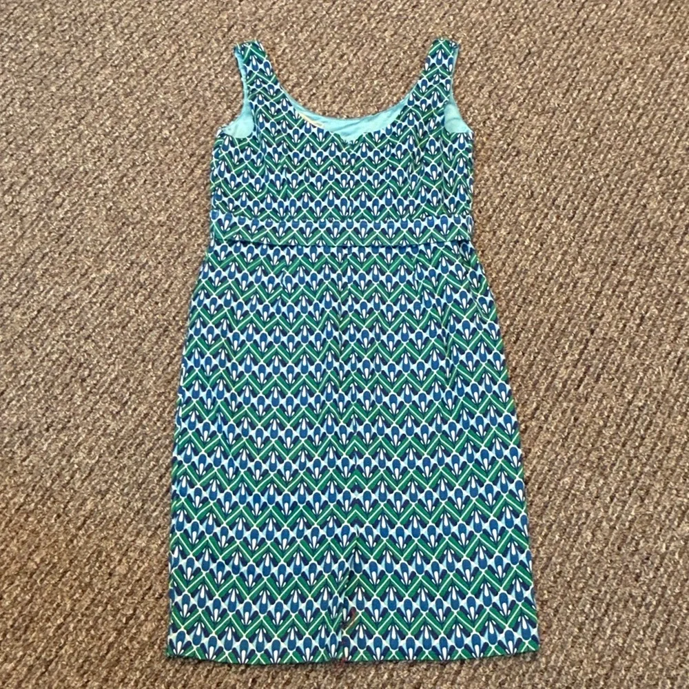 Boden Rich Emerald Deco Fan Sleeveless Sheath - Picture 5 of 6